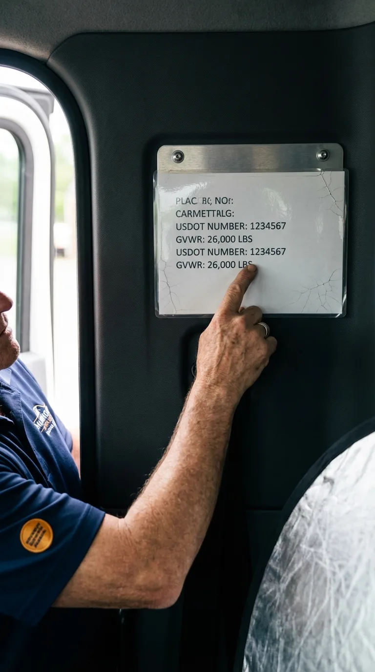 USDOT licensing placard verification in Gouldsboro